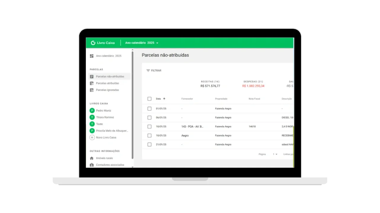 Contador usando o módulo de Livro Caixa Digital no Aegro.