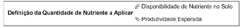 diagrama esquemático que ilustra os fatores determinantes para a 'Definição da Quantidade de Nutriente