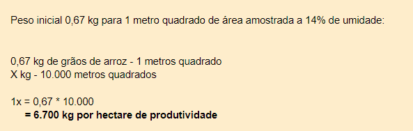 Como Calcular a Produtividade da Lavoura por Hectare exemplo prático de como calcular a produtividade de uma lavoura de arroz por hectare. O cálculo parte de um