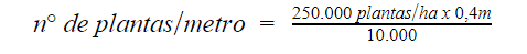 Como Calcular Plantas por Metro na Lavoura: Guia Prático fórmula matemática utilizada na agricultura para determinar a densidade de plantio por metro linear. A