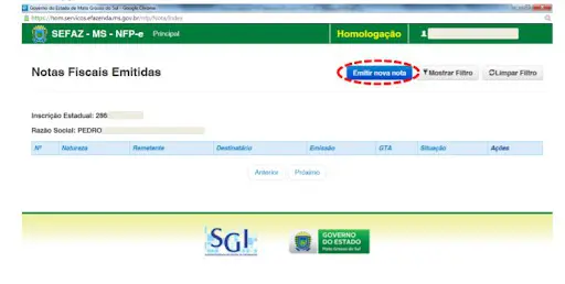 Tela de inscrição no eSocial para produtor rural