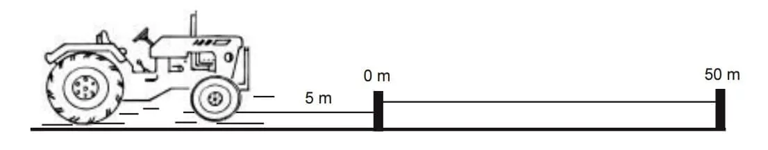diagrama esquemático em preto e branco que ilustra o procedimento para medir a velocidade de deslocamento d