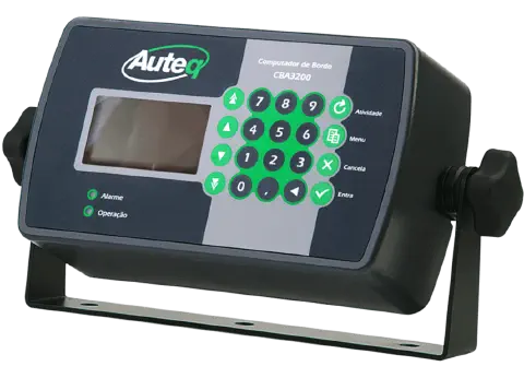 o computador de bordo agrícola da marca Auteq, modelo CBA3200, um equipamento robusto projetado para ser insta