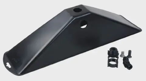 kit de defletor para bico de pulverizador agrícola, fotografado em um fundo branco para destacar os detalhe