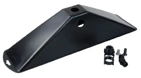 kit de defletor para bico de pulverizador agrícola, fotografado em um fundo branco para destacar os detalhe