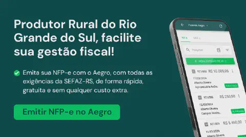 material promocional do software de gestão rural Aegro, direcionado especificamente para produtores rurais do e