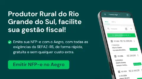 material promocional do software de gestão rural Aegro, direcionado especificamente para produtores rurais do e