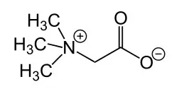 a estrutura química da betaína, especificamente a glicina betaína, um composto orgânico de grande relevância n