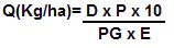uma fórmula matemática fundamental na agronomia, utilizada para calcular a quantidade de sementes necessárias