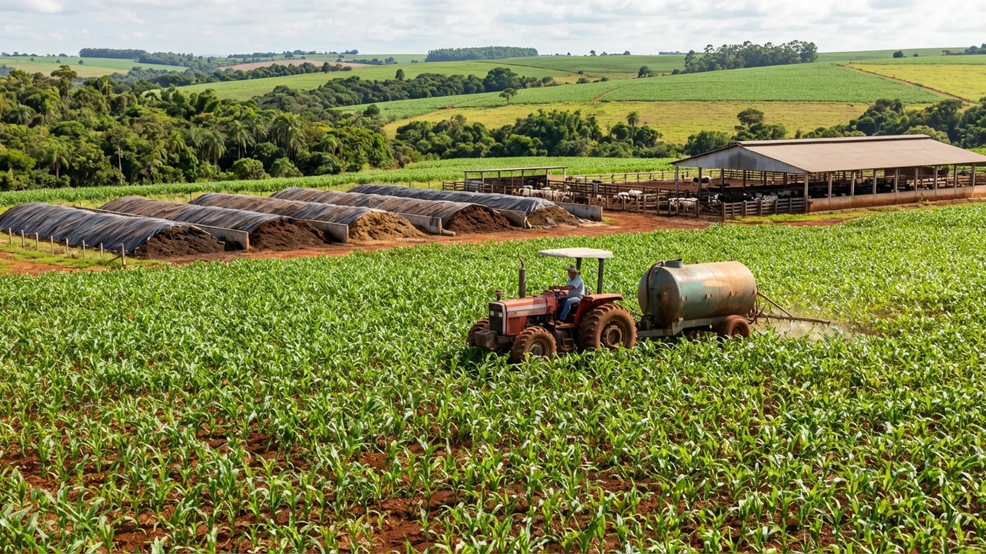 Imagem de destaque do artigo: Adubação Orgânica e Biológica no Milho: Guia Prático [2025]