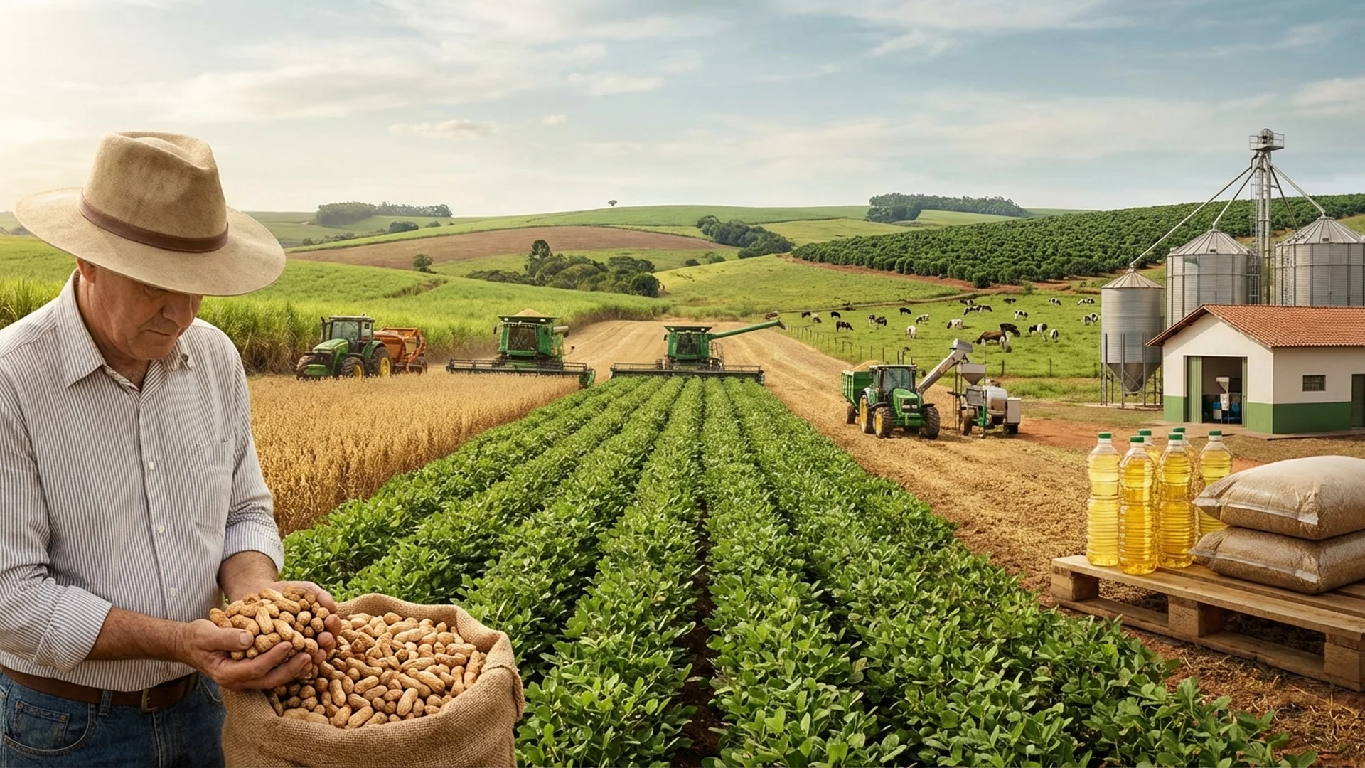 Imagem de destaque do artigo: Amendoim: Nutrição, Óleo e Lucro no Mercado [Guia 2025]