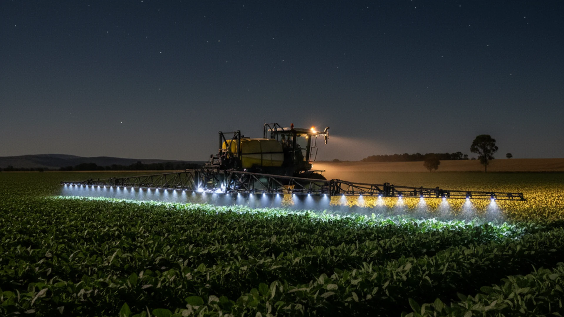 Aplicação Noturna de Defensivos: Eficiência e Segurança na Pulverização