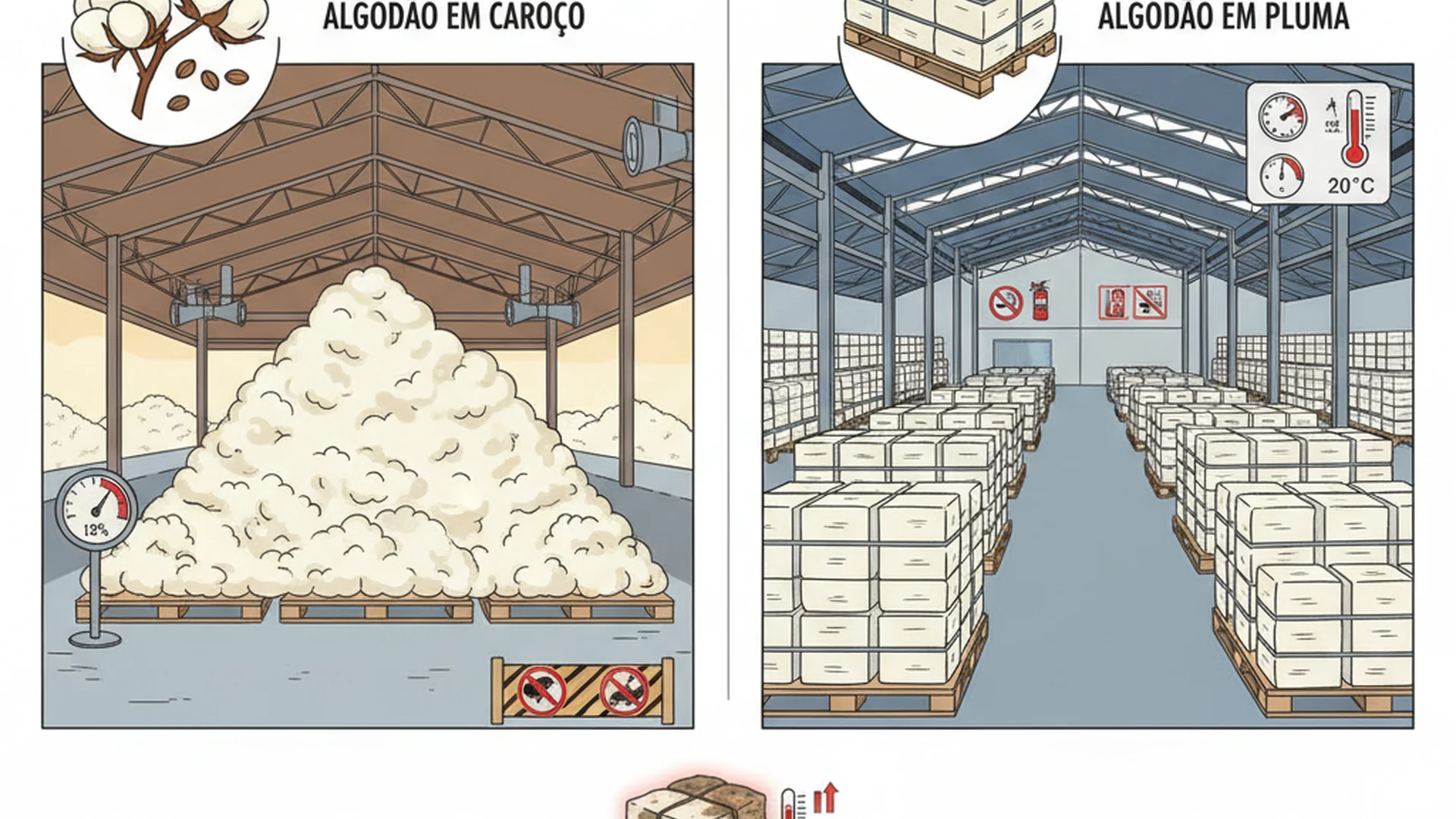 Armazenamento do Algodão: Como Preservar Qualidade da Fibra e Semente