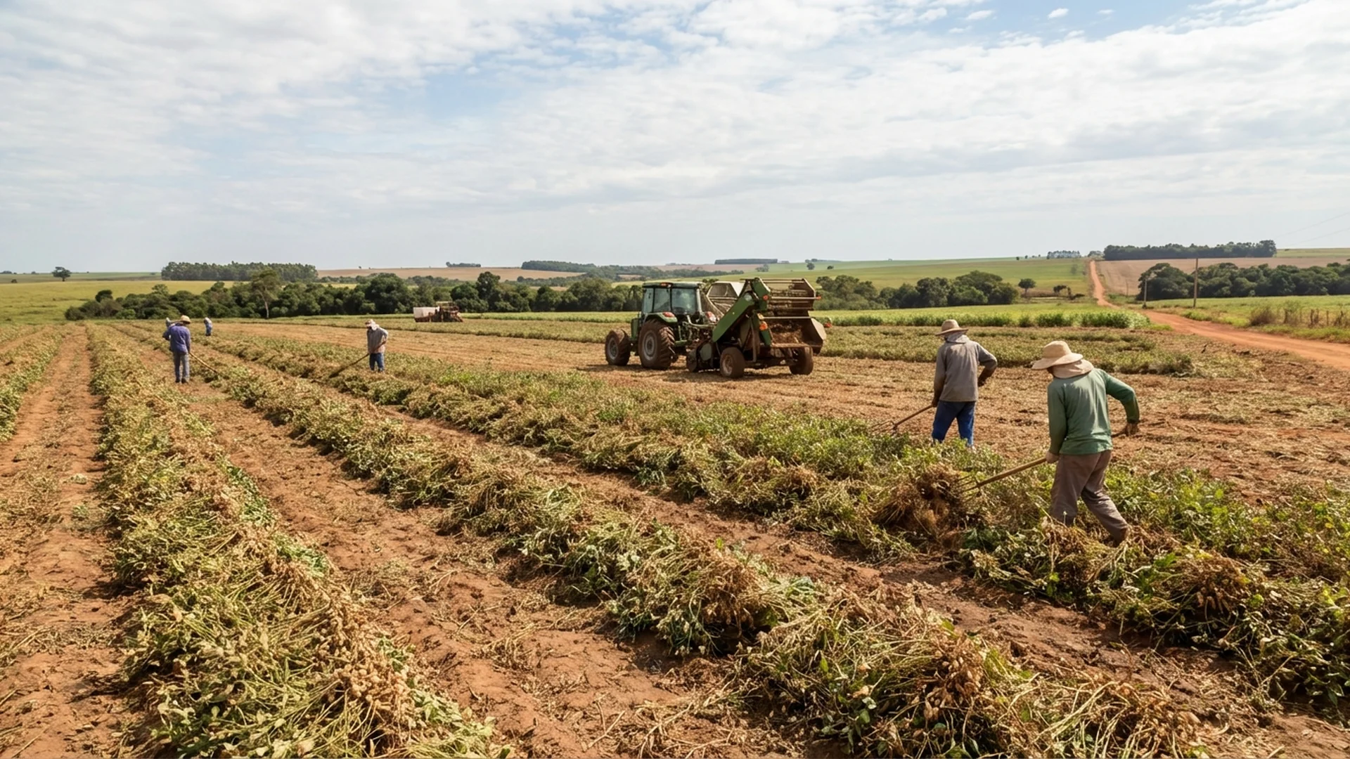 Imagem de destaque do artigo: Colheita de Amendoim: Guia do Ponto Ideal e Secagem [2025]