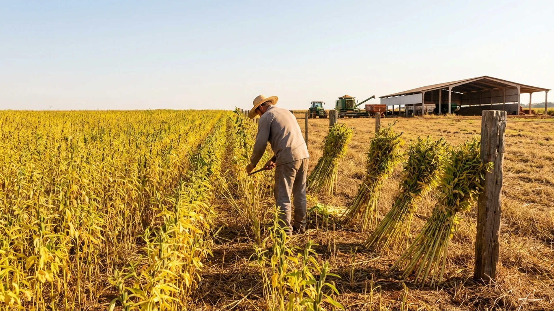 Imagem de destaque do artigo: Colheita do Gergelim: Ponto Ideal e Guia Prático [2025]