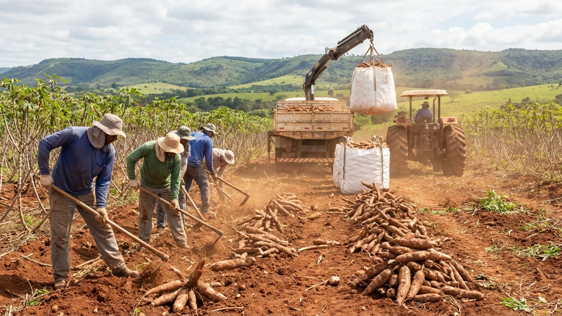 Imagem de destaque do artigo: Colheita de Mandioca: Ponto Ideal e Dicas de Lucro [2025]