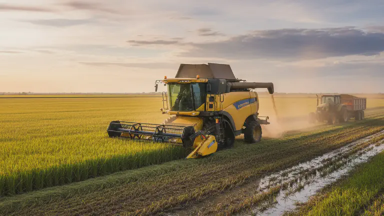 Colheita Mecanizada de Arroz: Como Evitar Perdas e Aumentar Eficiência
