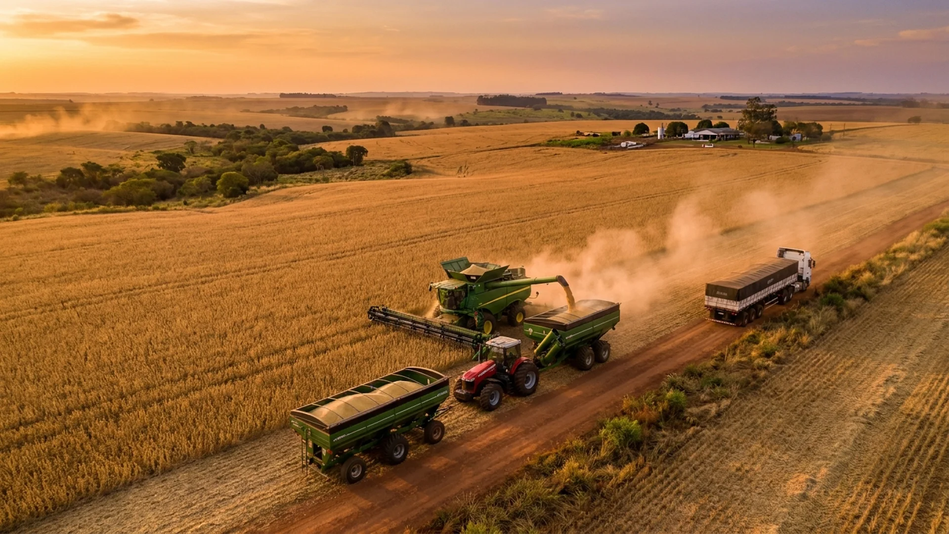 Imagem de destaque do artigo: Transbordo agrícola: como dimensionar a frota para a colheita não parar