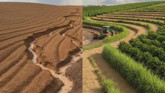 Miniatura do artigo de Manejo de Doencas: Erosão Hídrica: O Que É, Tipos e Como Proteger Sua Lavoura