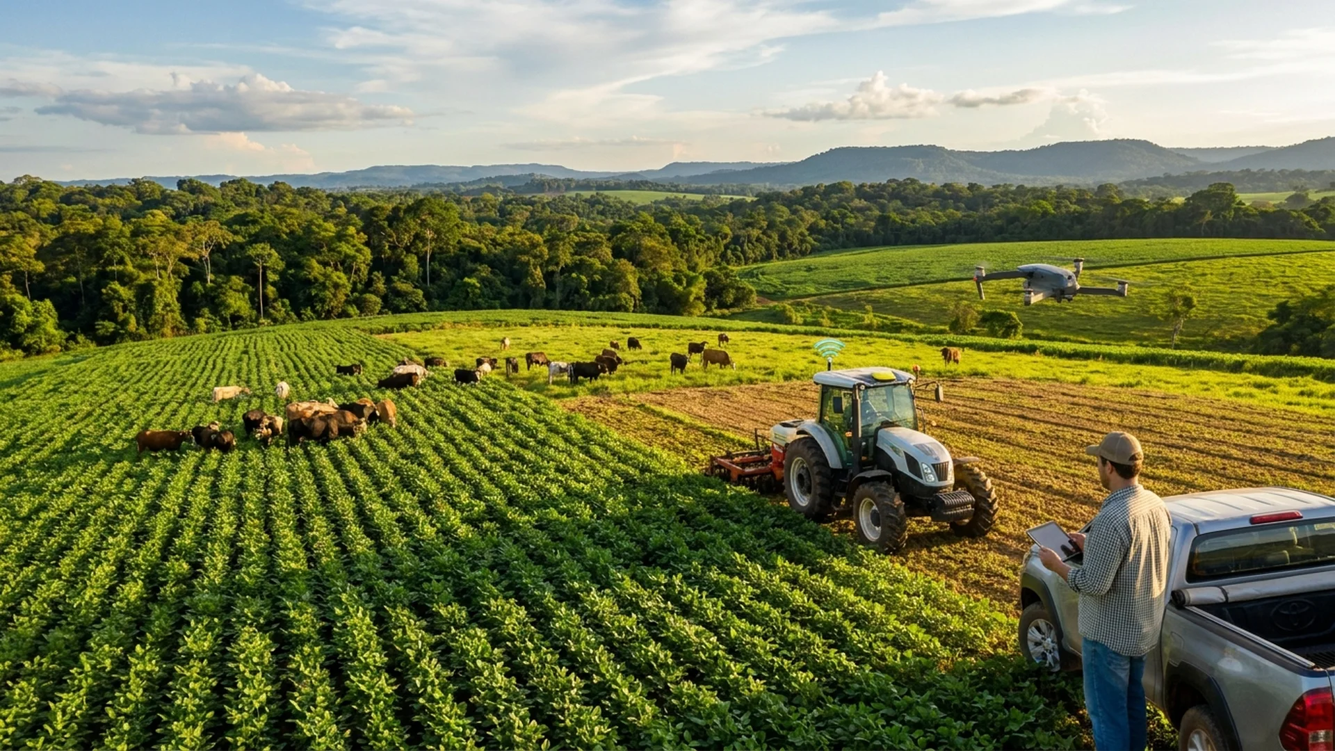 Imagem de destaque do artigo: Fazenda Quatro Maravilhas: Melhorando a Fazenda na Amazônia com Plantação, Gado e o Aegro