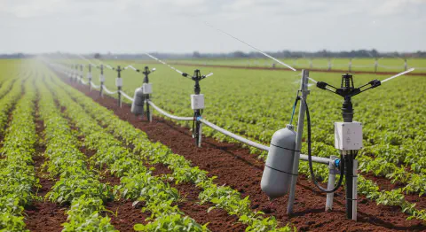 Sistema de irrigação por aspersão com sensor de boia para controle automático baseado na necessidade hídrica da cultura