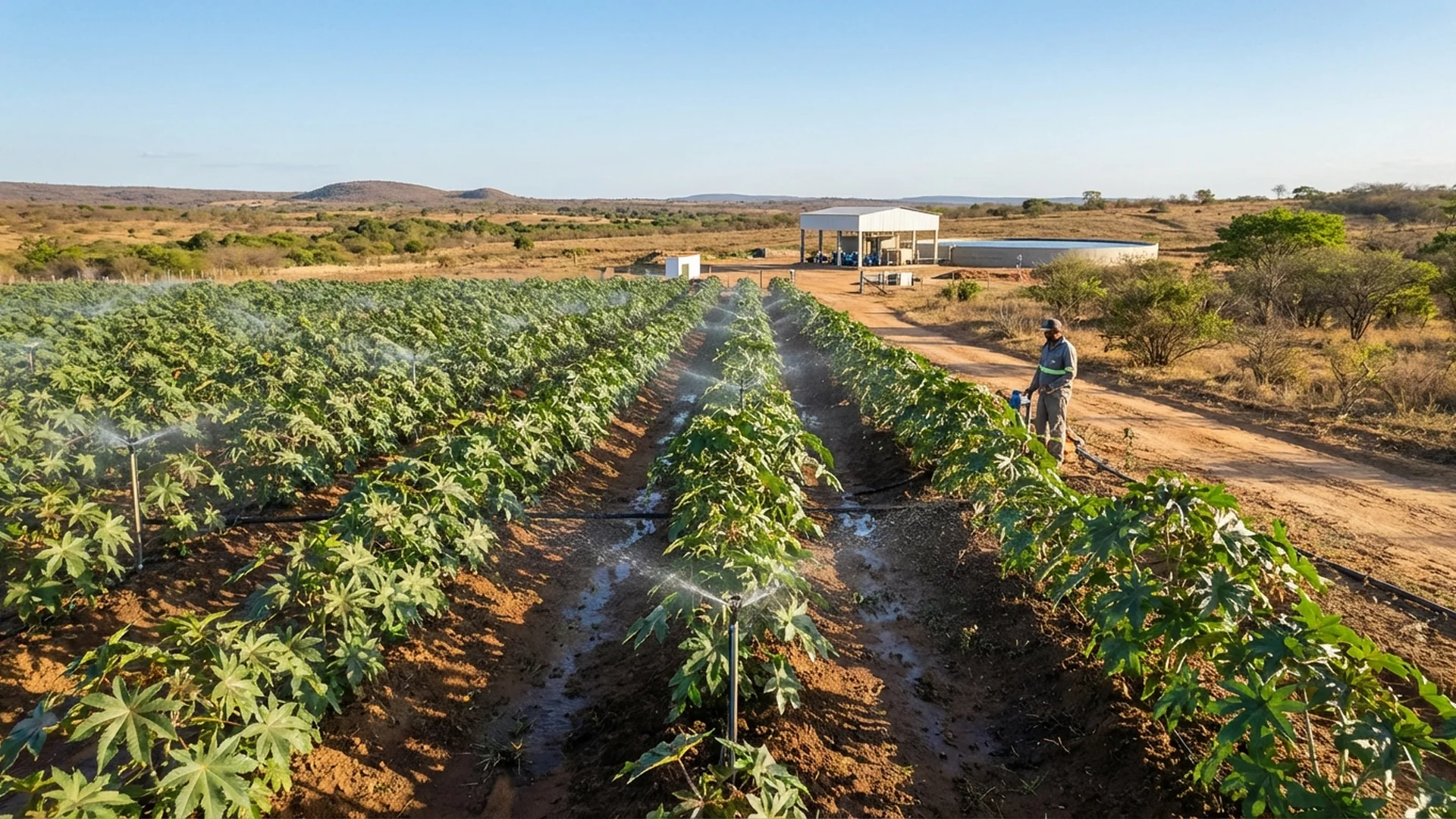 Imagem de destaque do artigo: Irrigação de Mamona: Guia Definitivo para Mais Lucro [2025]
