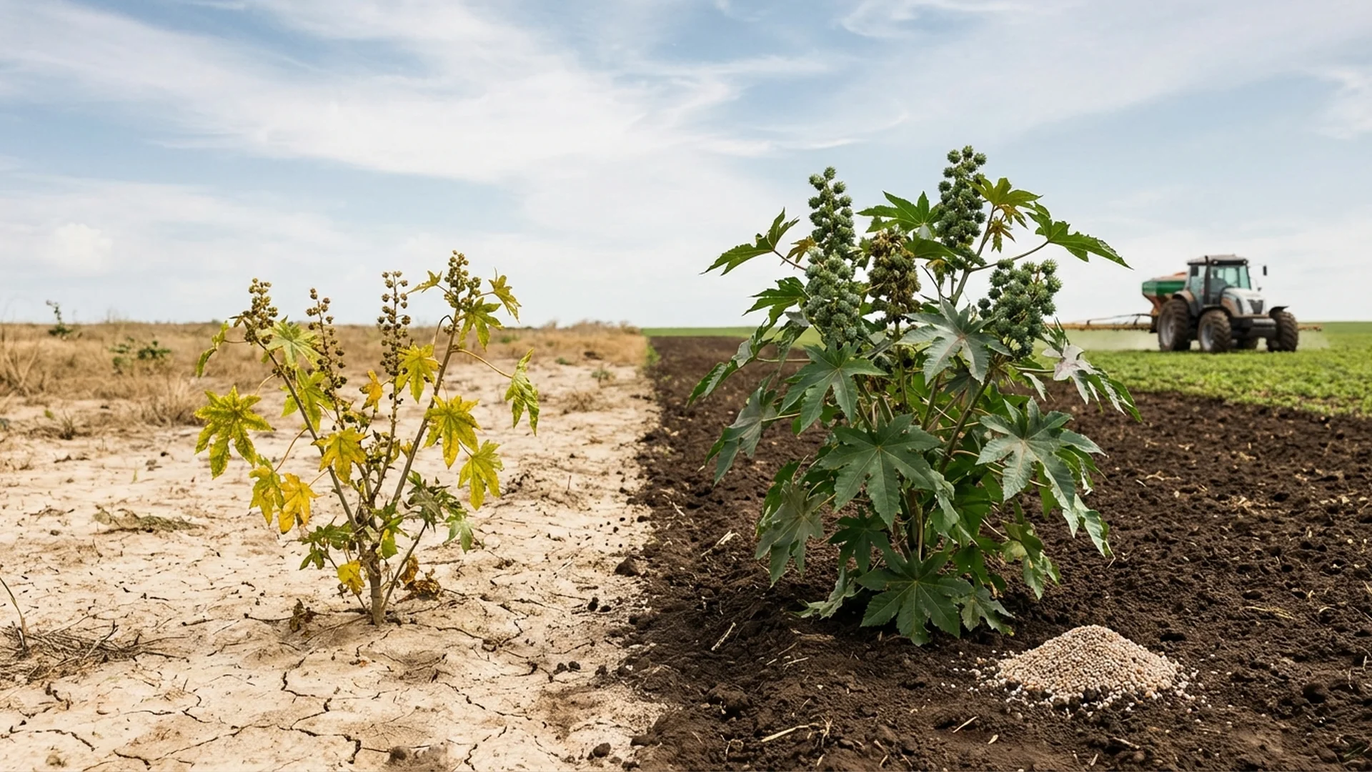 Imagem de destaque do artigo: Adubação da Mamona: Guia Completo para Produtividade [2025]