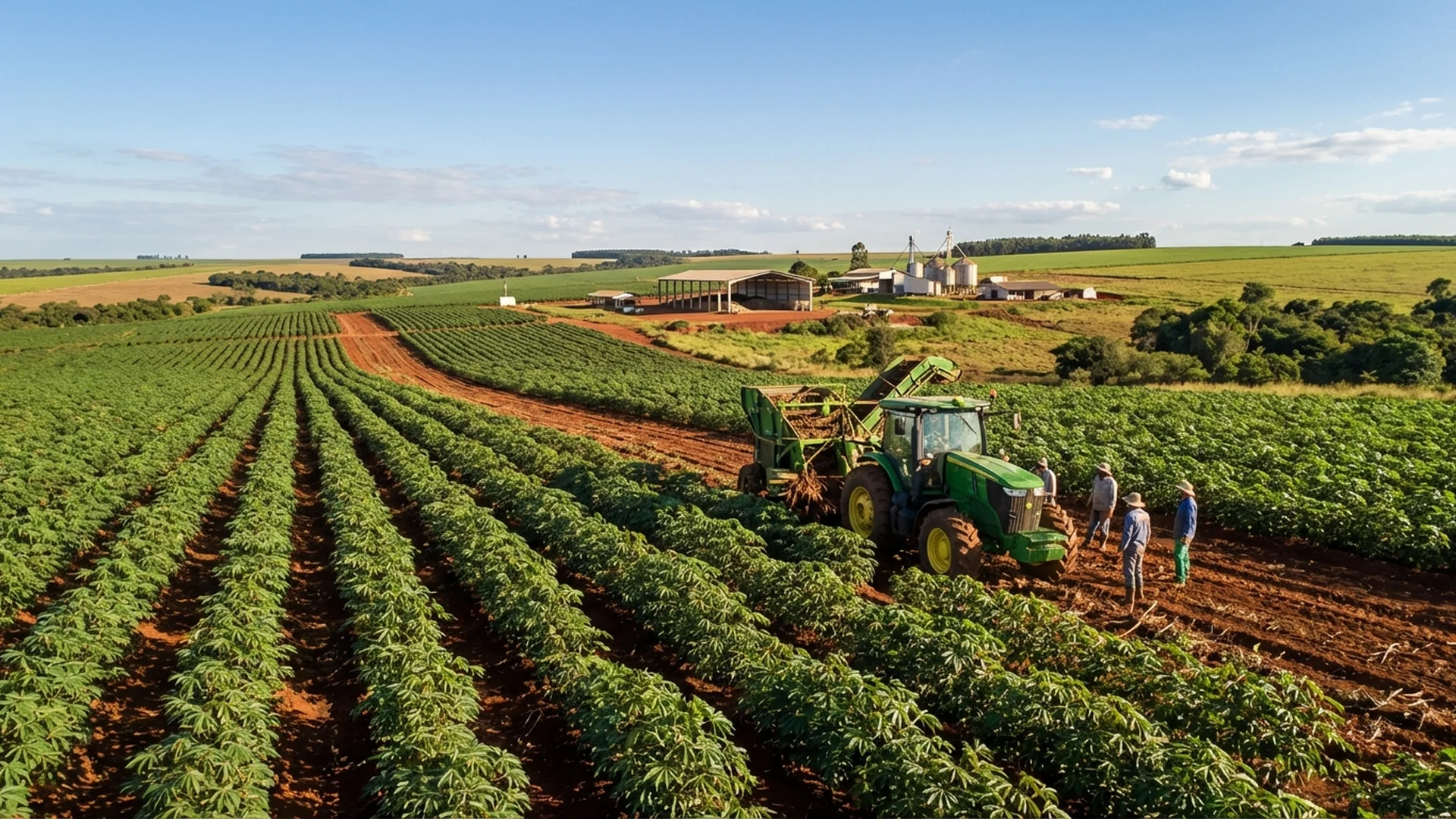 Imagem de destaque do artigo: Produção de Mandioca: Guia de Mercado e Lucro [2025]