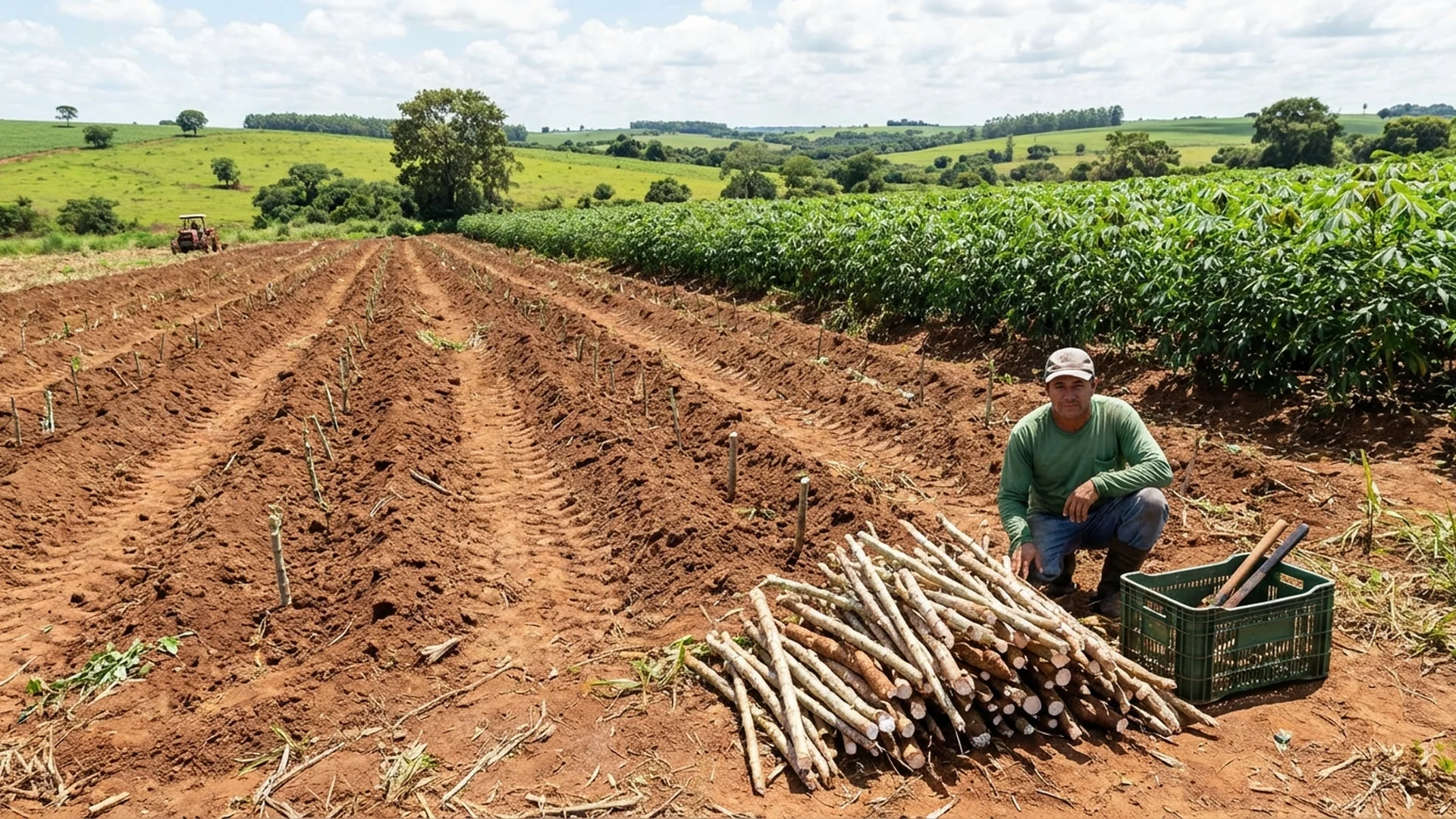 Imagem de destaque do artigo: Manivas de Mandioca: Guia para um Plantio Lucrativo [2025]