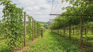 Miniatura do artigo de Gestão Agrícola: Condução do Maracujá: Espaldeira ou Latada? [Guia 2025]