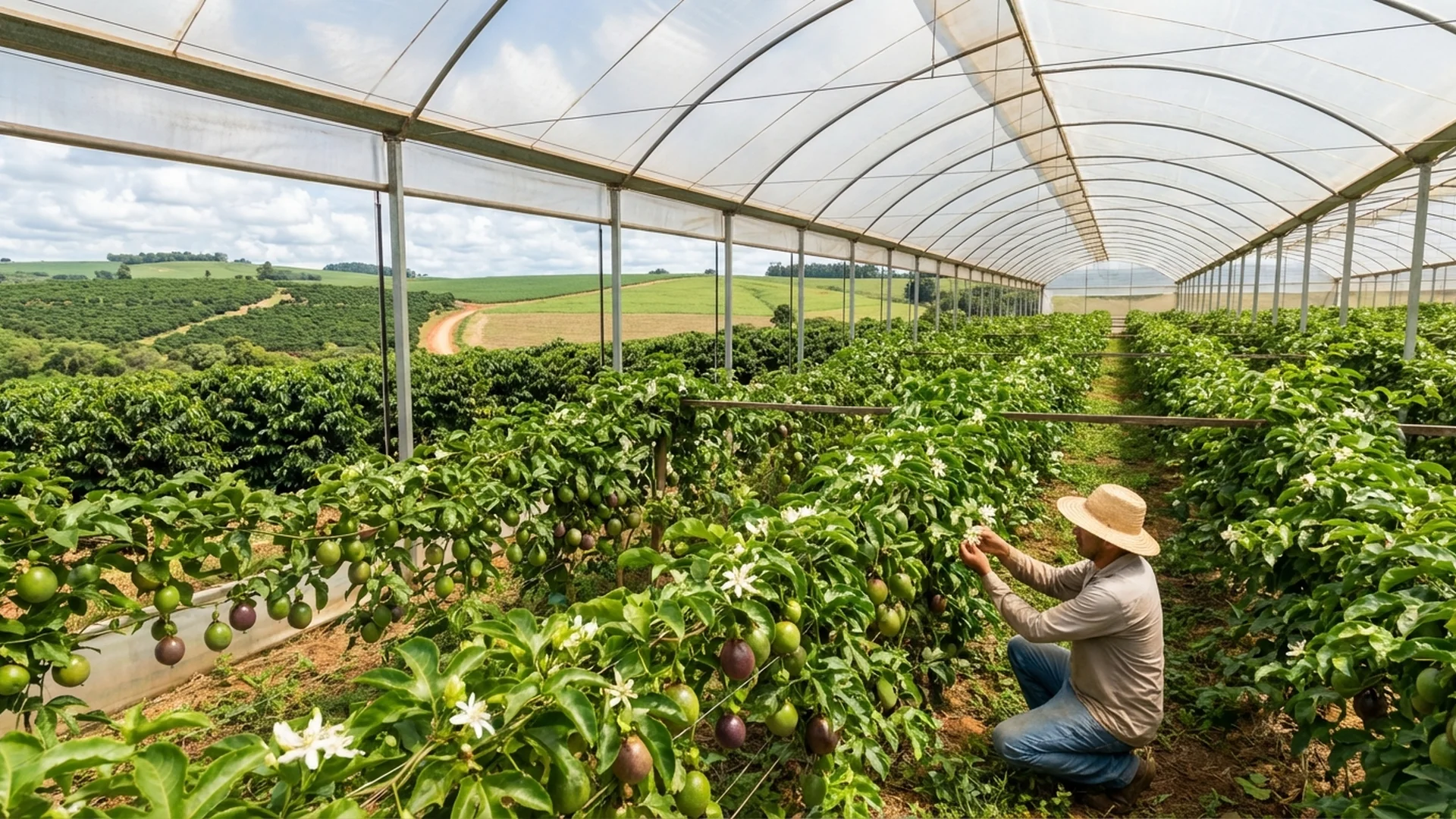 Imagem de destaque do artigo: Maracujá em Estufa: Guia de Custos e Produtividade [2025]