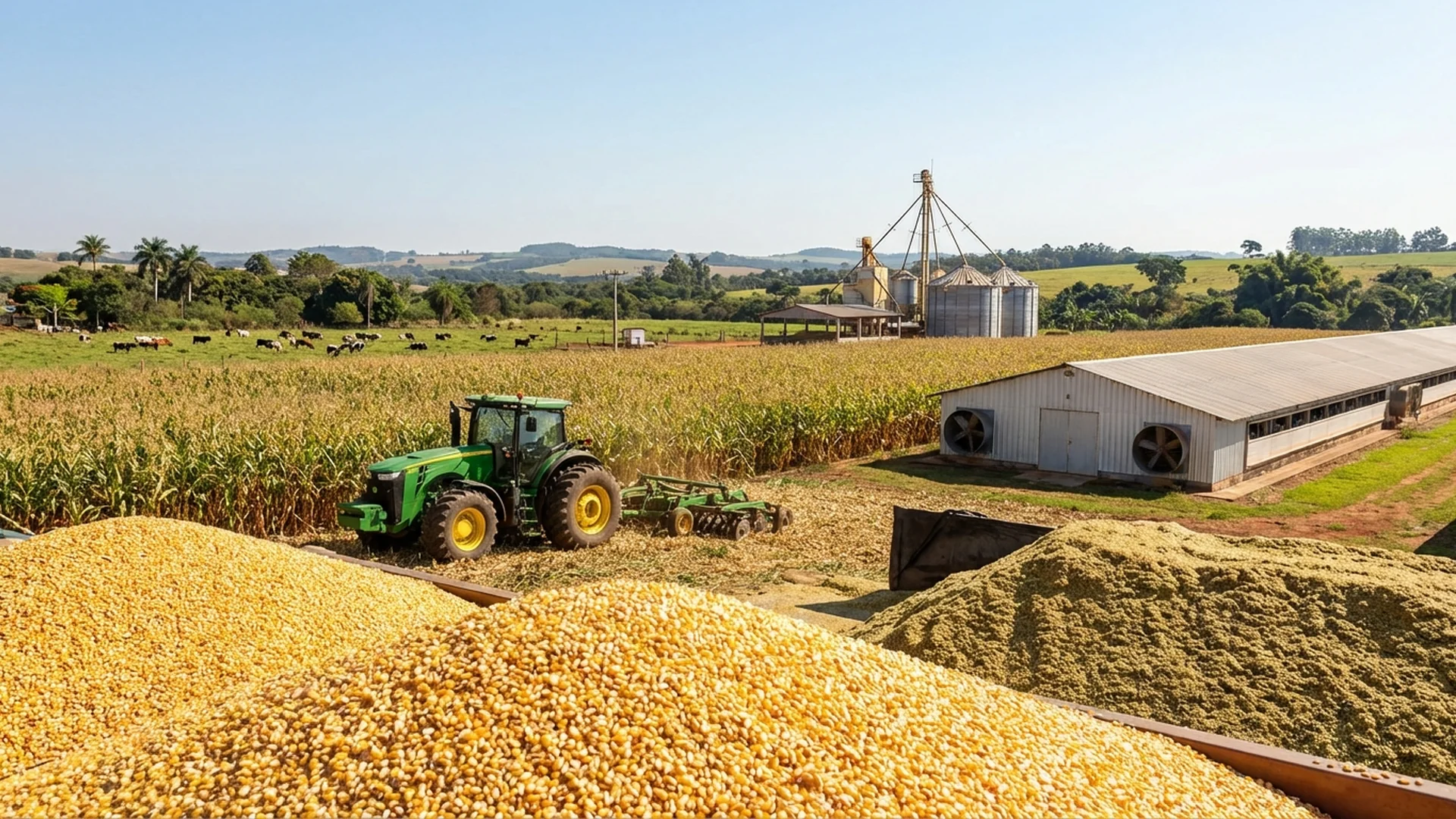 Imagem de destaque do artigo: Milho na Nutrição Animal: Guia Completo para Lucrar [2025]