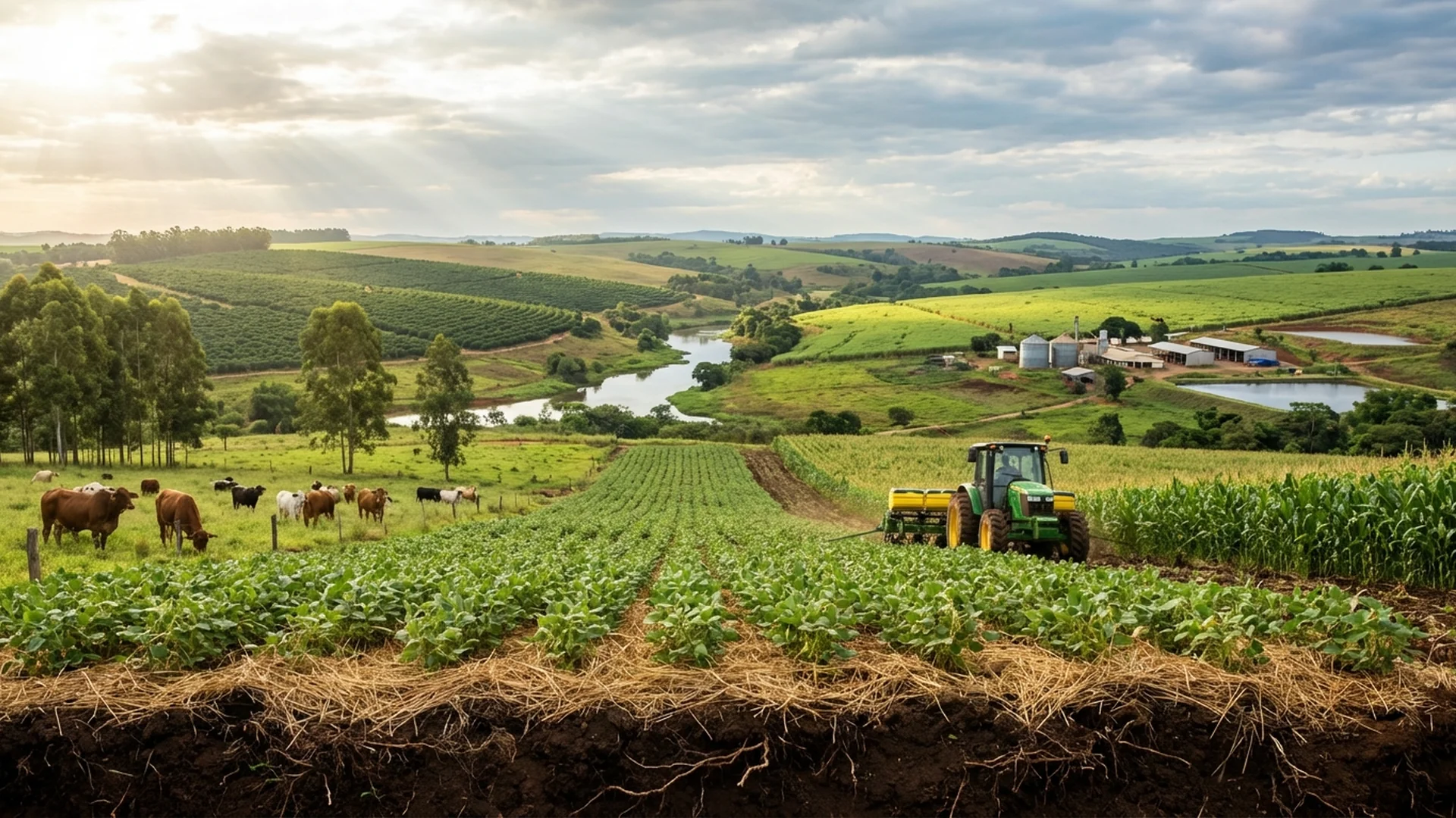 Imagem de destaque do artigo: Mudanças Climáticas na Fazenda: Impactos e Soluções [2025]