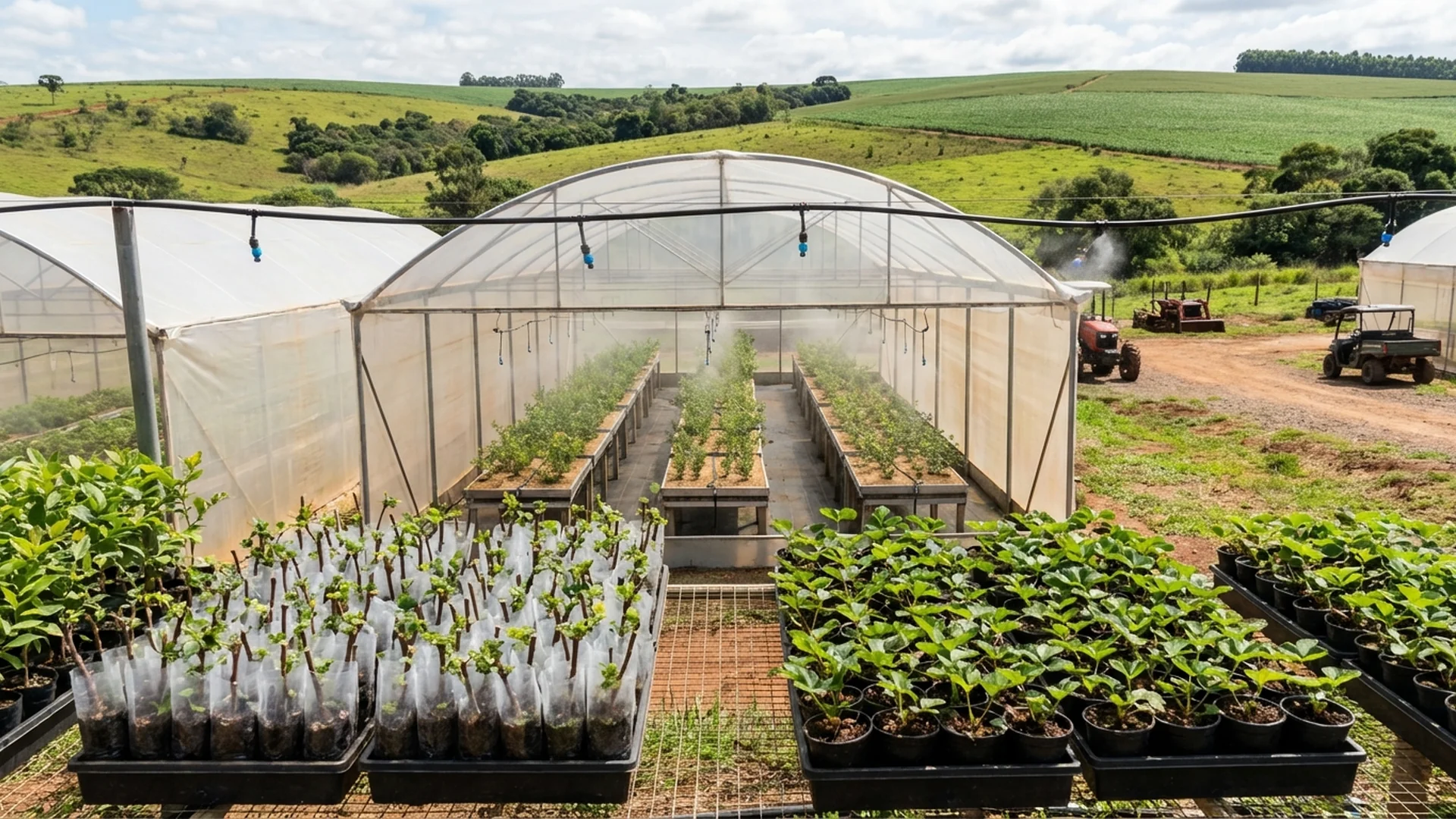 Imagem de destaque do artigo: Mudas de Amora, Morango e Mirtilo: Guia Completo [2025]