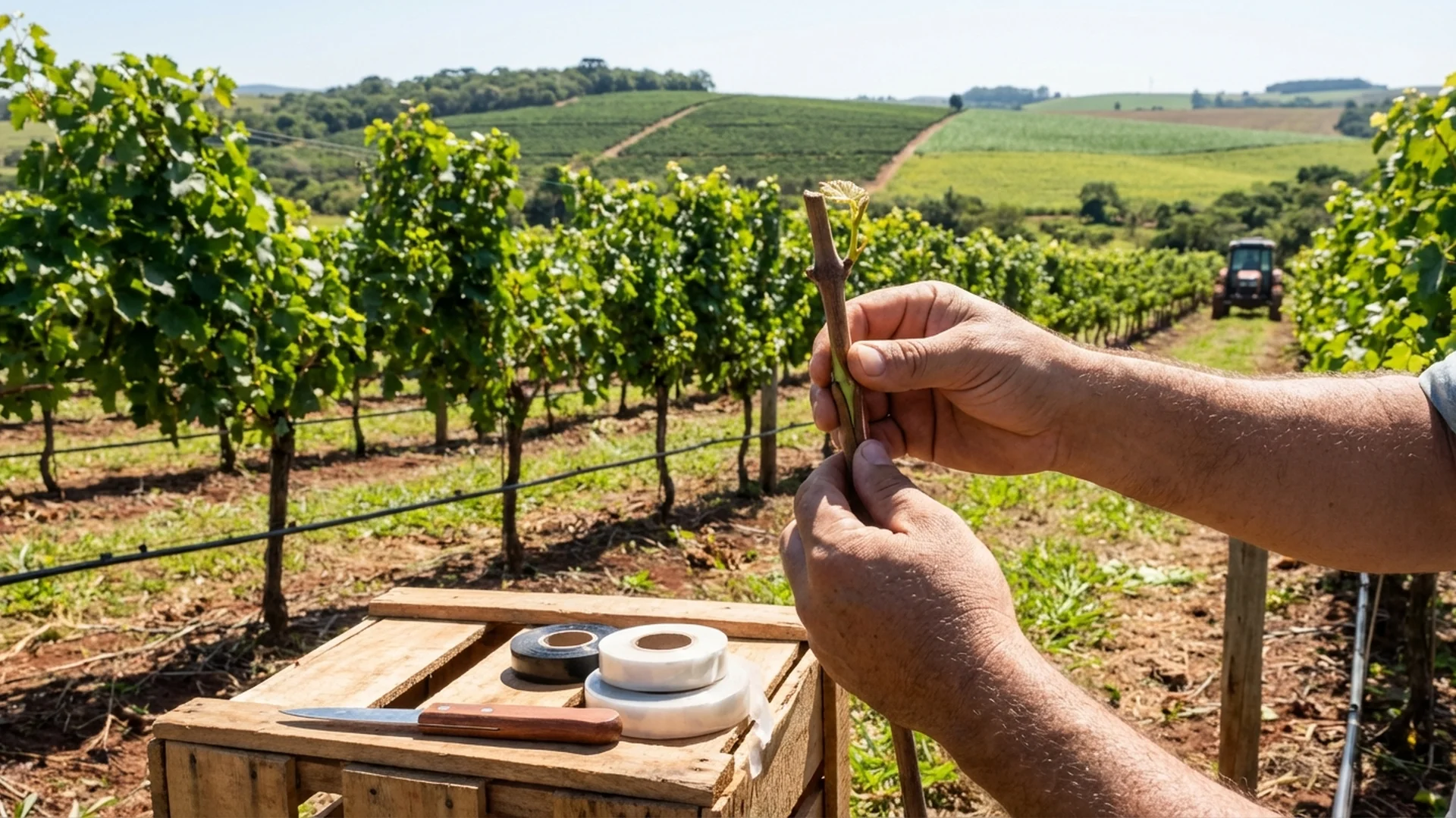 Imagem de destaque do artigo: Mudas de Uva: Guia Prático de Enxertia e Qualidade [2025]