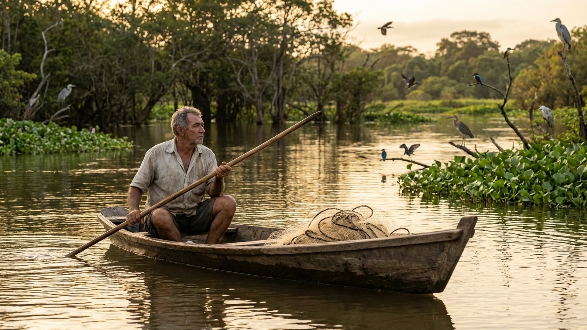 Imagem de destaque do artigo: Pesca Sustentável no Pantanal: Lucro e Conservação [2025]