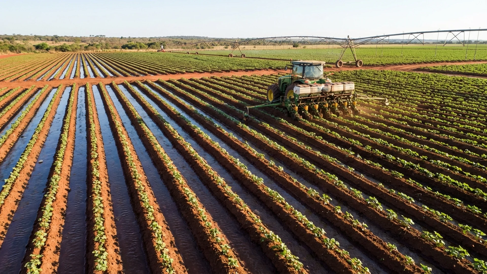 Imagem de destaque do artigo: Plantio de Algodão Irrigado: Guia Prático no Sulco [2025]