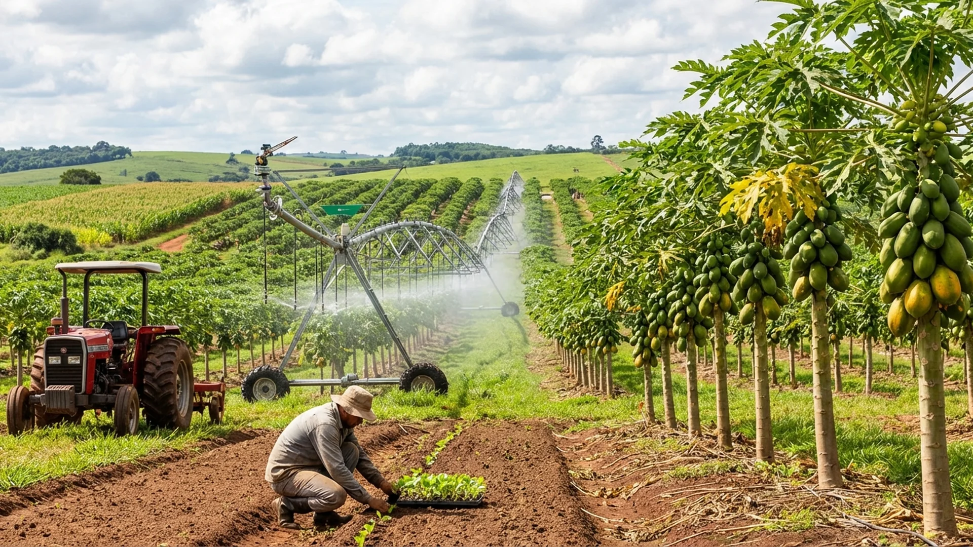 Imagem de destaque do artigo: Plantio de Mamão: Época Ideal e Preparo [Guia Completo 2025]