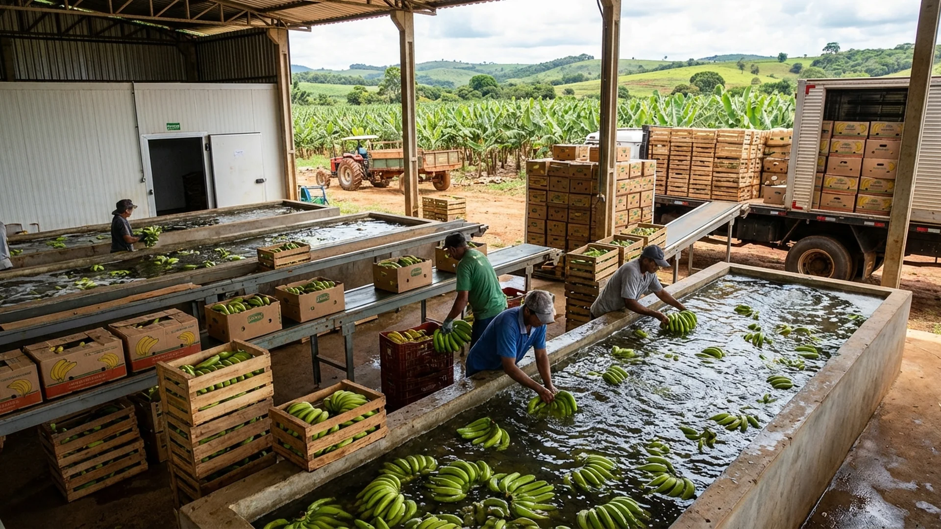 Imagem de destaque do artigo: Pós-colheita da banana: Guia Definitivo para Lucrar [2025]