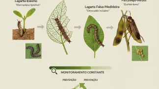 Miniatura do artigo de Manejo Integrado de Pragas: Pragas da Soja: Guia Completo das 12 Principais Ameaças e Como Combatê-las