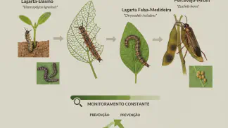 Miniatura do artigo de Manejo Integrado de Pragas: Pragas da Soja: Guia Completo das 12 Principais Ameaças e Como Combatê-las