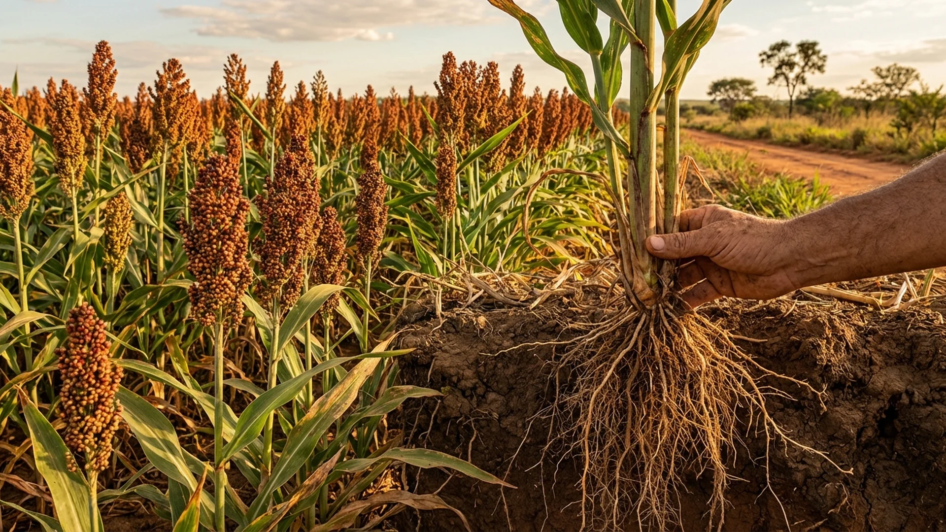 Imagem de destaque do artigo: Manejo do Sorgo: Guia dos 3 Estágios Fenológicos [2025]