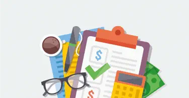 ilustração em estilo 'flat design' que representa o conceito de gestão financeira e planejamento orçamentário.