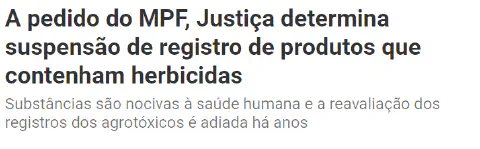 a manchete e o subtítulo de uma notícia sobre uma decisão judicial no Brasil. O título, em destaque, informa q
