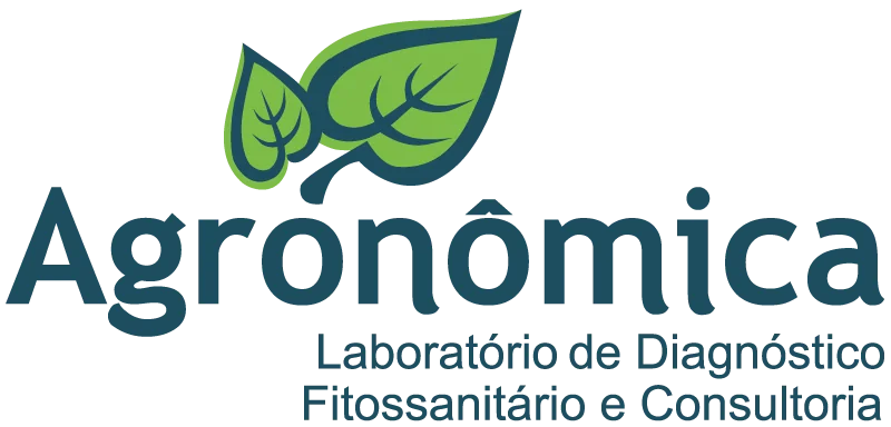 Logo Agronômica: Laboratório de Diagnóstico Fitossanitário o logotipo da empresa ‘Agronômica’. O design é composto pelo nome da empresa em uma fonte sans-serif moderna,