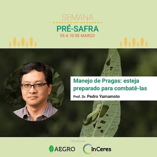 material de divulgação para a “Semana Pré-Safra”, um evento que ocorreu de 5 a 10 de março. O foco do card é a