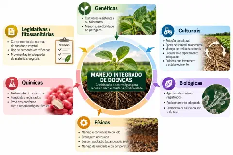 Figura 3. Integração dos métodos de controle no manejo integrado de doenças de plantas.