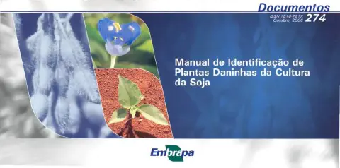 a capa de uma publicação técnica da Embrapa, intitulada 'Manual de Identificação de Plantas Daninhas da Cultur