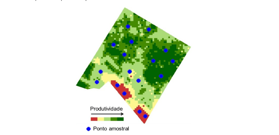 Mapa de Produtividade para Agricultura de Precisão mapa de produtividade de uma área agrícola, uma ferramenta essencial na agricultura de precisão. O mapa uti