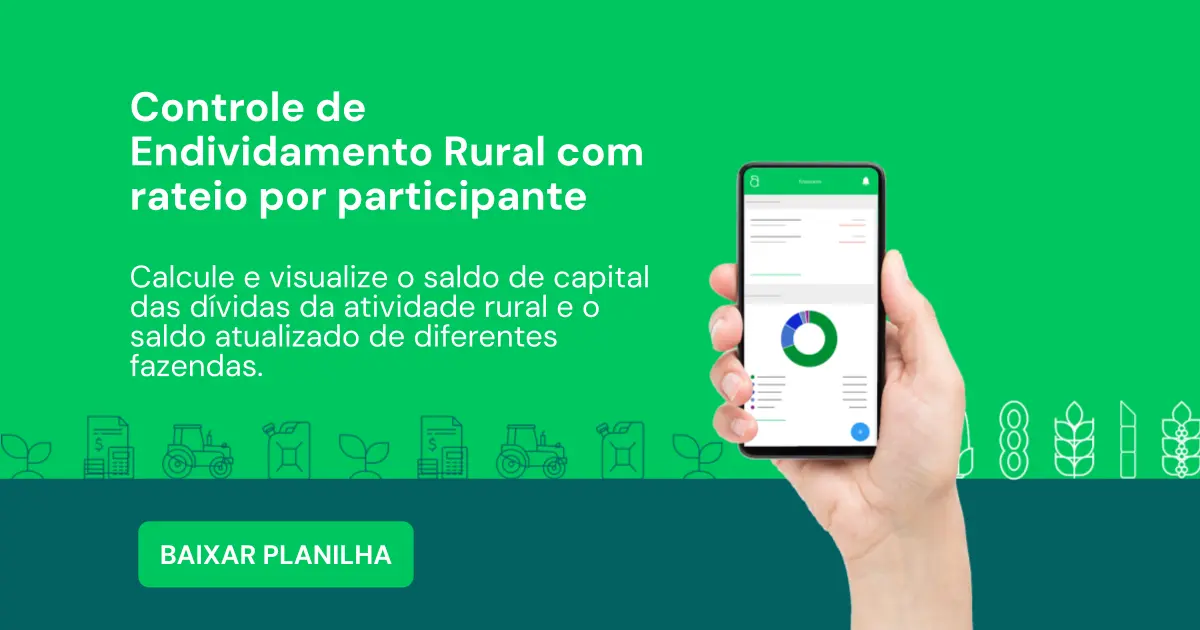 Controle de Endividamento Rural com rateio por participante
